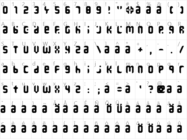 Amina Character Map