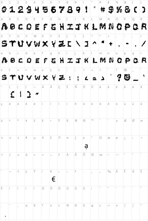Black Shirt Character Map