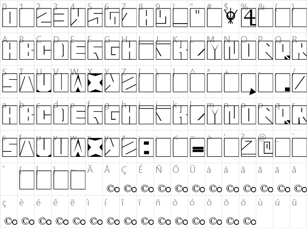 Blaise Character Map