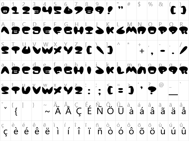 Jackson Character Map