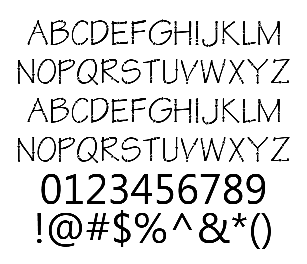 KR Star Letters Example