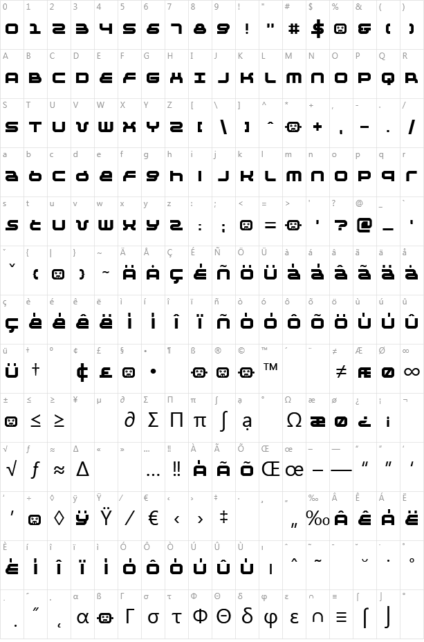 Negative 24 Character Map