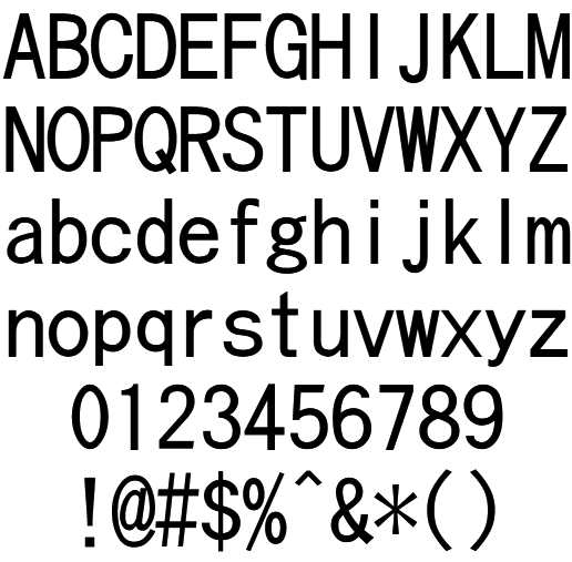 さざなみゴシック Sazanami Gothic Example