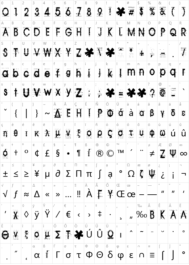 Tom Violence Character Map