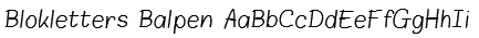 Blokletters Balpen Font
