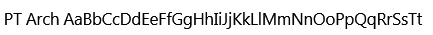 PT Arch Font
