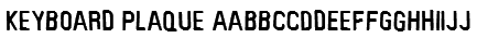 Keyboard Plaque Font