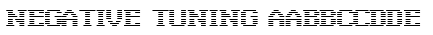 Negative Tuning Font