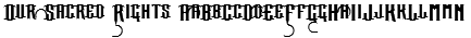 Our Sacred Rights Font