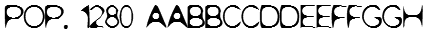 POP. 1280 Font