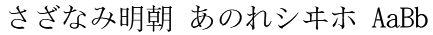さざなみ明朝 Sazanami Mincho Font