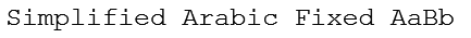 Simplified Arabic Fixed Font