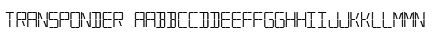 Transponder Font