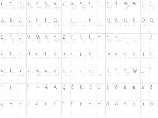 Aldo's Nova Character Map