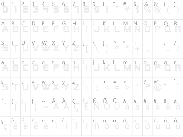 Alien Encounters Character Map