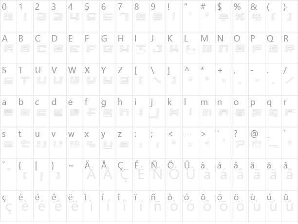 Alpha CLOWN Character Map