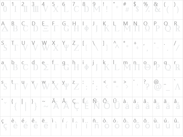 Ancient Geek Character Map