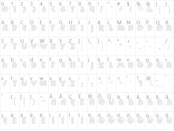 Arbuckle Character Map