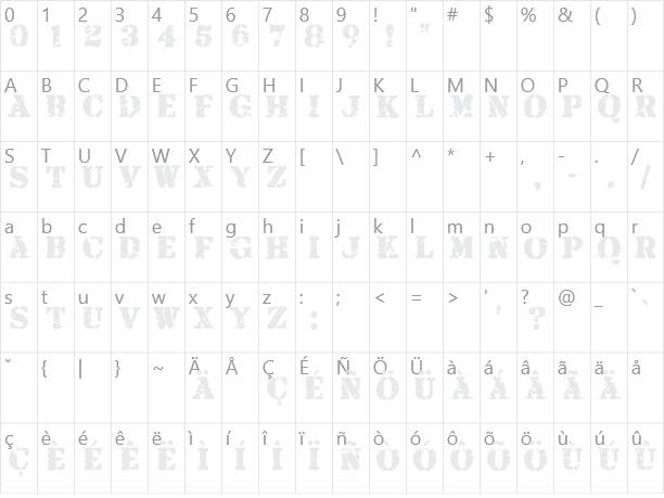 Armalite Rifle Character Map