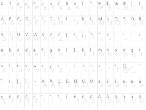 B Elham Character Map