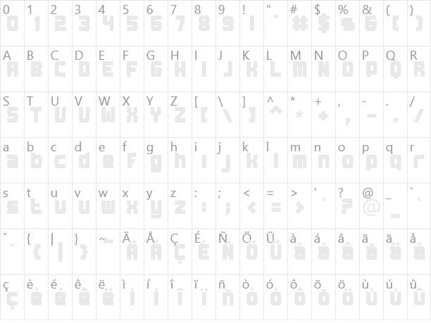 BN Machine Character Map