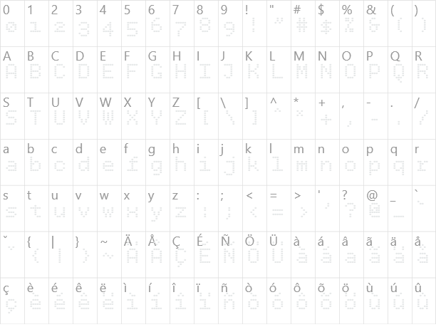 BPdots Character Map