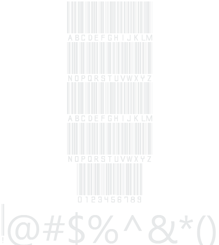 Barcode Font Example