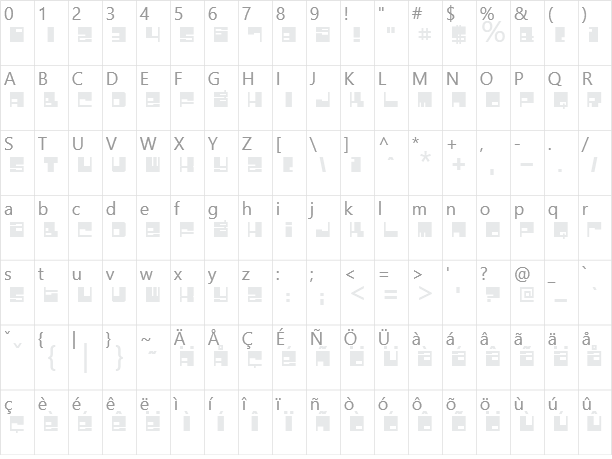 Bomb Factory Character Map