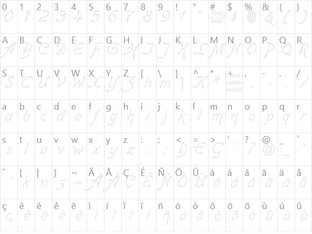 Boomerang Character Map