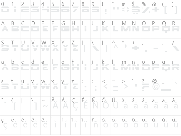 Borg-9 Character Map