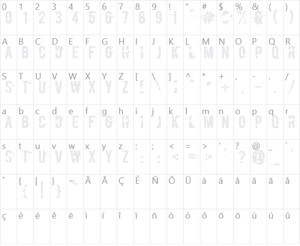 Boycott Character Map