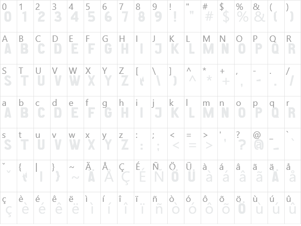 Aires Character Map