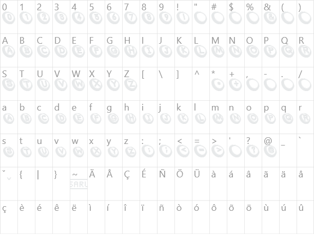 COM (sRB) Character Map