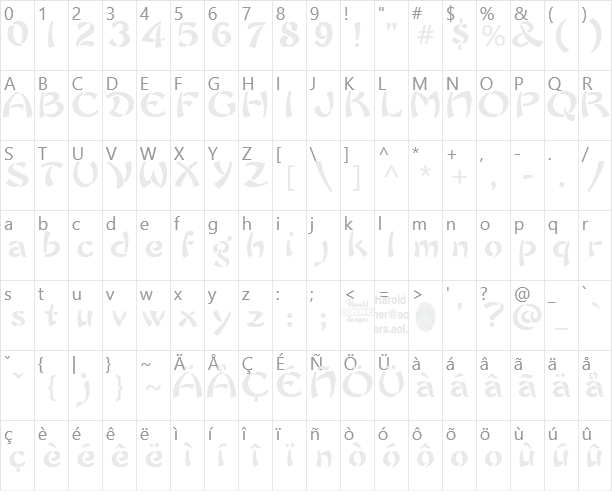 Chowfun Character Map