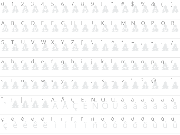 Xmas Tree Character Map