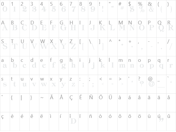 Classic Heavy Light Character Map