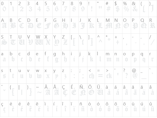 Cloister Black Character Map