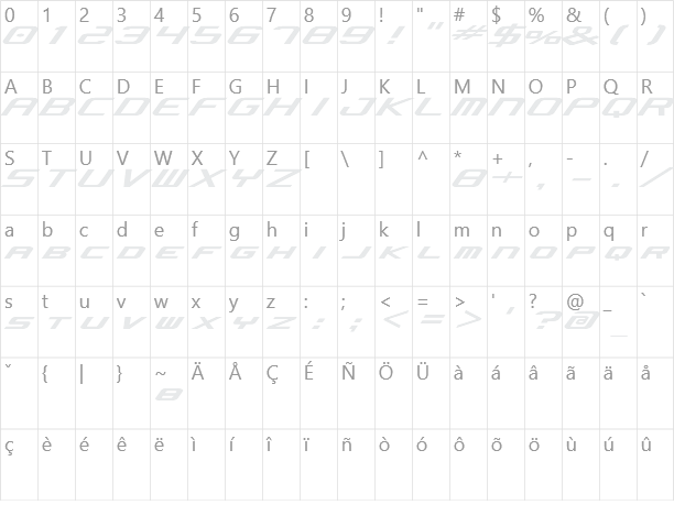 Concielian Jet Character Map