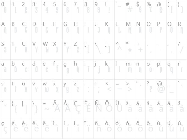 Concrete Shoes Character Map