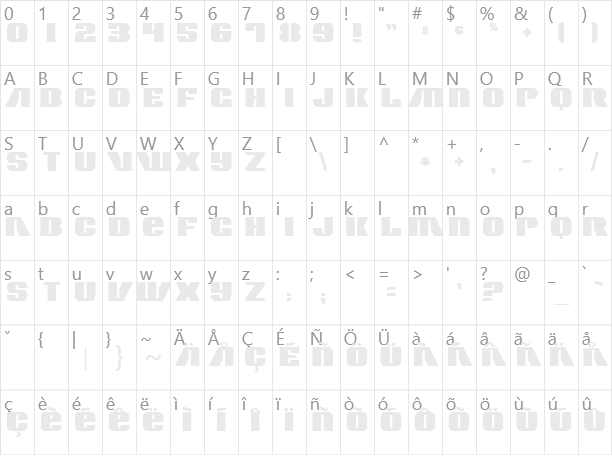 Contour Generator Character Map