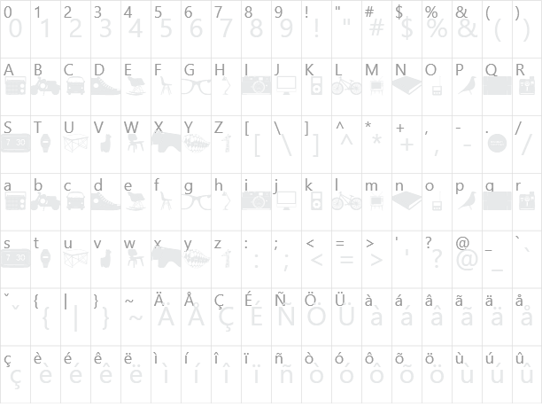 Coof Stuff Character Map