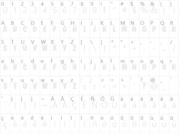 Crackling Fire Character Map