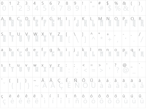 Crown Title Character Map