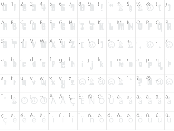 Dam it Character Map