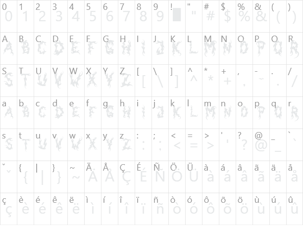 Dark Garden Character Map