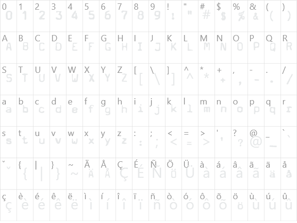 DeadPostMan Character Map