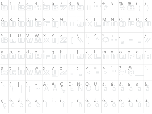 Deluxe Ducks Character Map