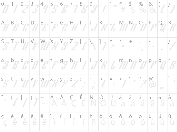 Department H Character Map