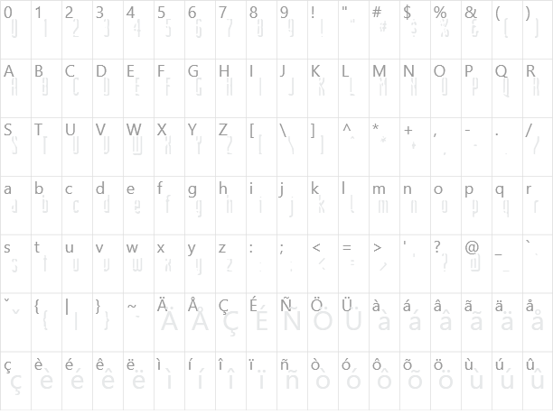 Devil's Handshake Character Map