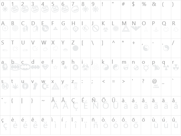 Devil Inside Character Map